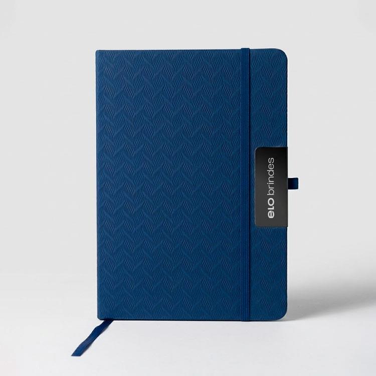 Caderno A5 em PU Personalizado com Placa Metálica e 80 Folhas