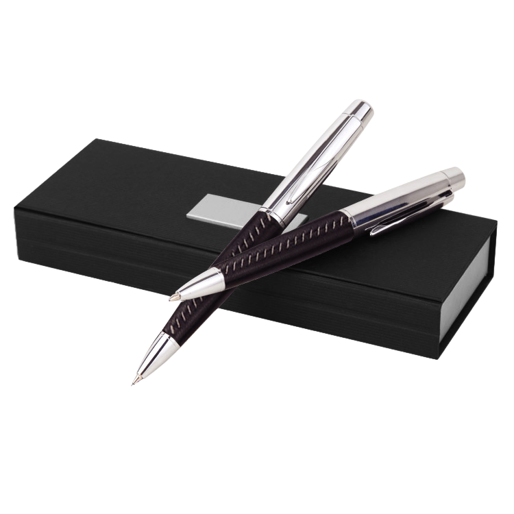 Conjunto de caneta e lapiseira em metal personalizado - CJC036B