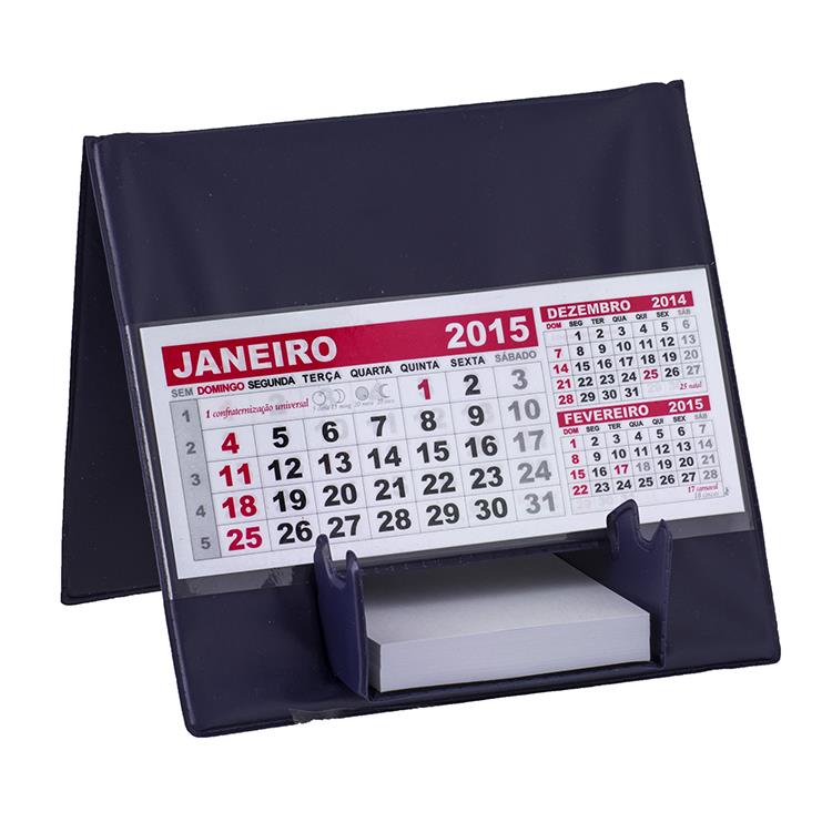 Calendário de mesa com suporte para rascunho e caneta personalizado