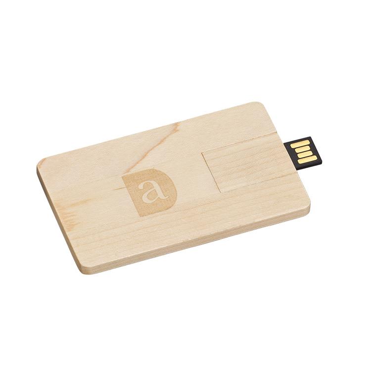 Pen card em bambu personalizado - PD024