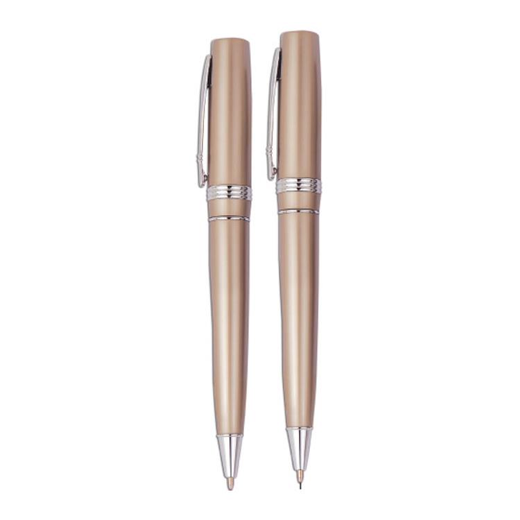 Conjunto de caneta e lapiseira em metal personalizado - CJC033
