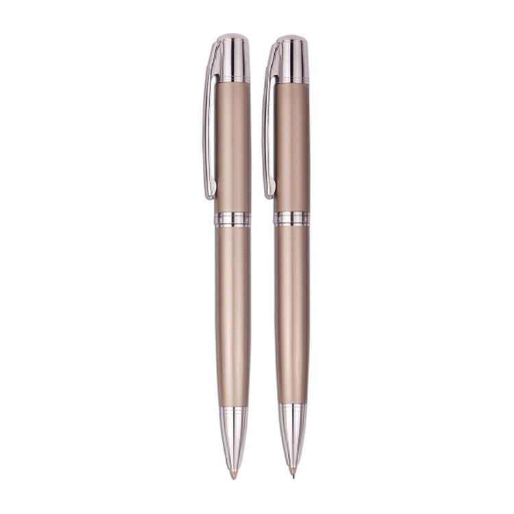 Conjunto de caneta e lapiseira em metal personalizado - CJC035