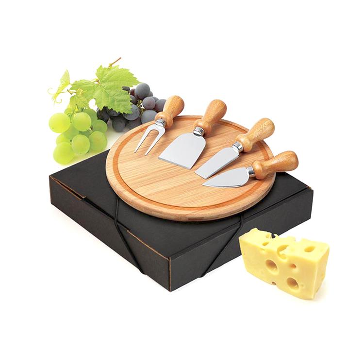Kit queijo em bambu personalizado - KCH018