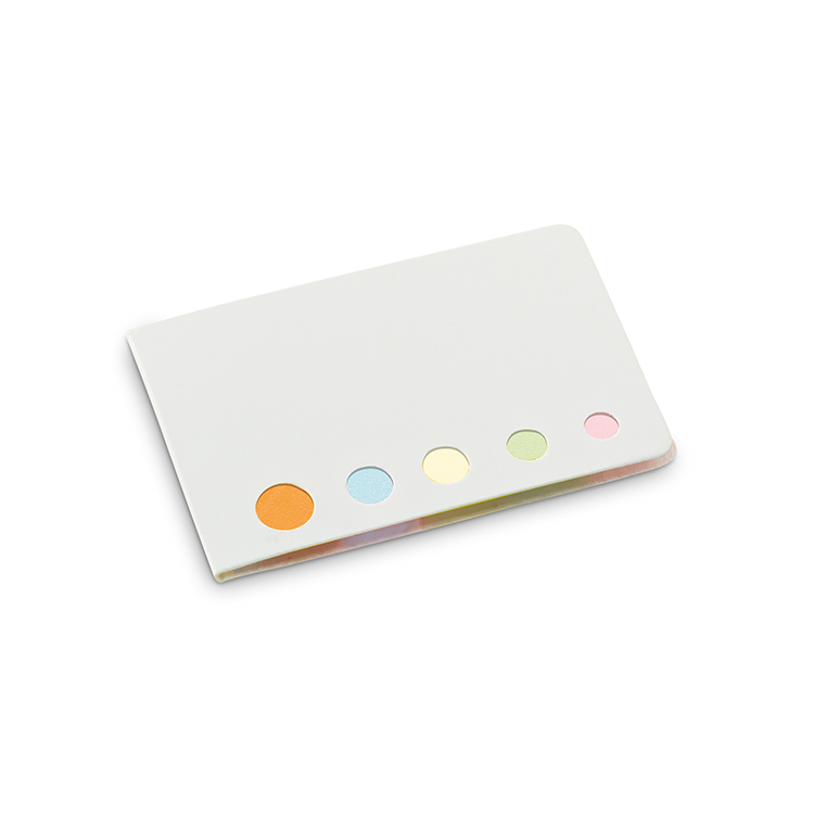 Porta-recado em cartão 5 blocos adesivados com 20 folhas cada e capa em cartão. Este produto é feito de material proveni