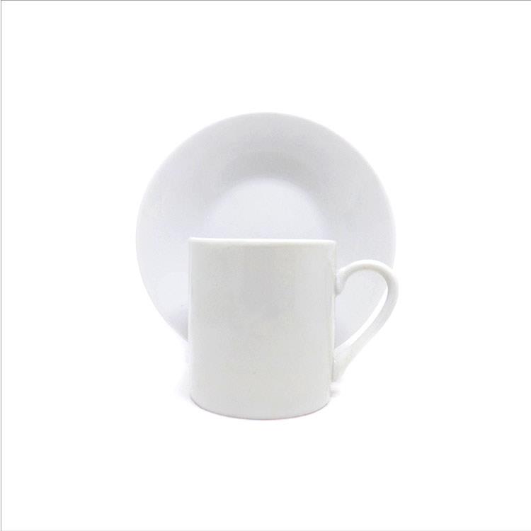Xícara de porcelana reta 70ml personalizada