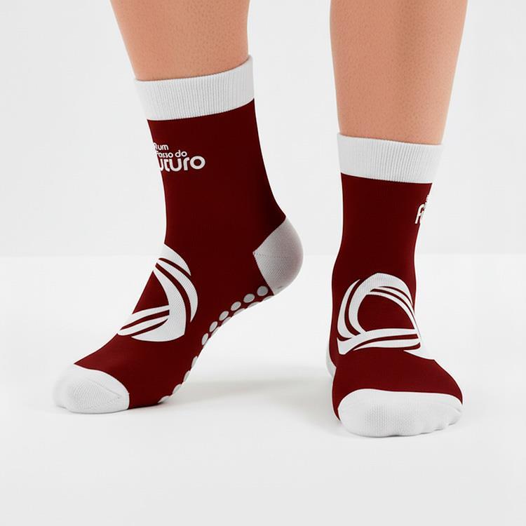 Meia Premium Soquete Emborrachado Livia