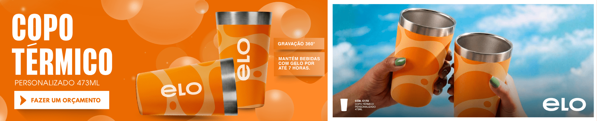 COPO TERMICO - LARANJA